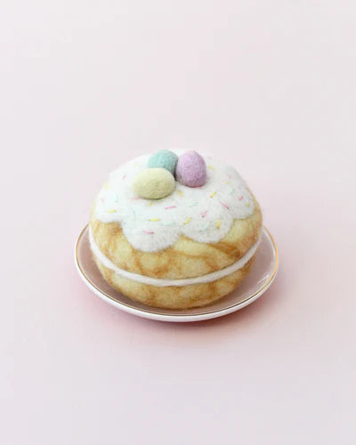 Pastel mini Easter egg doughnut cat toy 