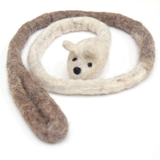 beige mouse door dangler cat toy